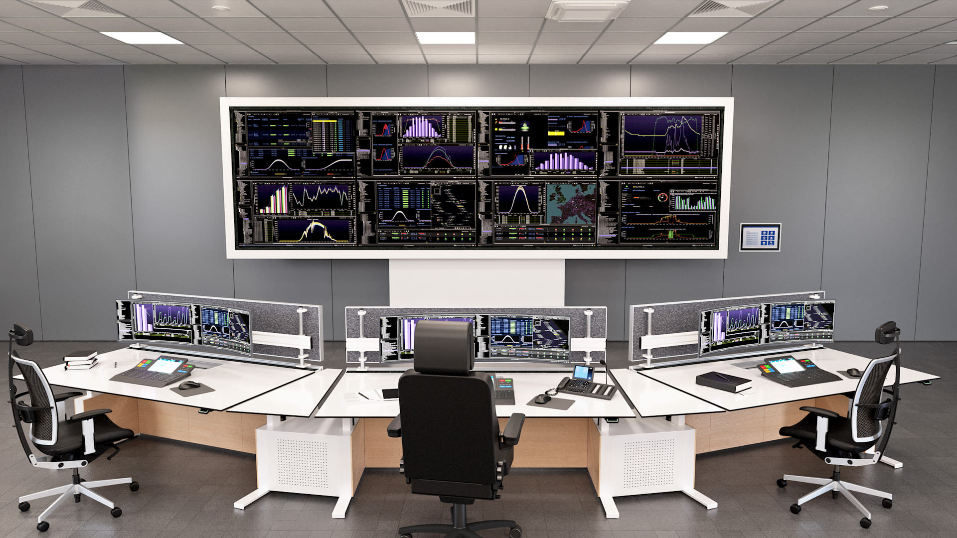 Leitstandtechnik & -möbel für Kontrollraum & IT-Leitstand
