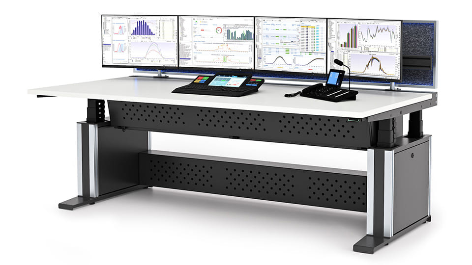 Leitstandtisch ControlDesk: Tischsystem für Leitwarten vom Hersteller Xecuris