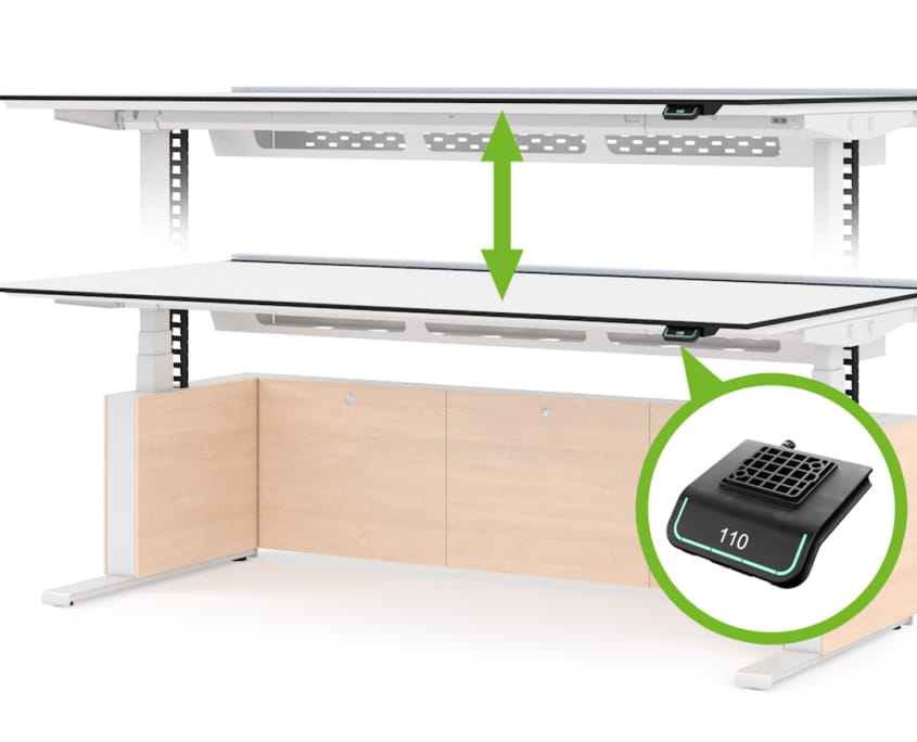 Leitstandtisch SystemDesk Höhenverstellung vom Hersteller Xecuris